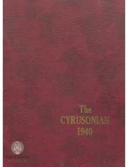 Cyrus High School 1940 yearbook "The Cyrusonian" Cyrus, Minnesota
