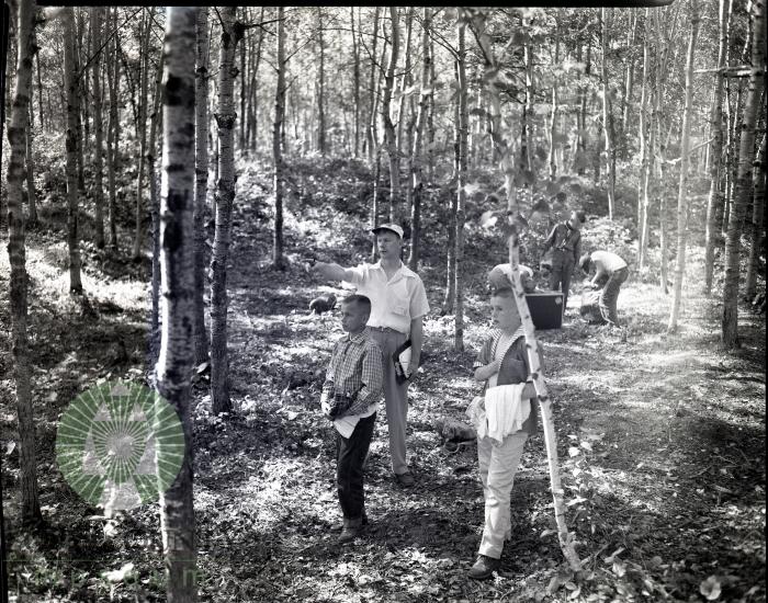 21 Boy Scouts Attending Wilderness Camp. Park Rapids, Minnesota