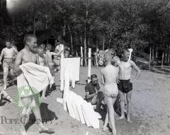 21 Boy Scouts Attending Wilderness Camp. Park Rapids, Minnesota