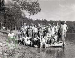 21 Boy Scouts Attending Wilderness Camp. Park Rapids, Minnesota