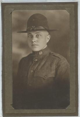 Photograph of a young man in the uniform of World War 1