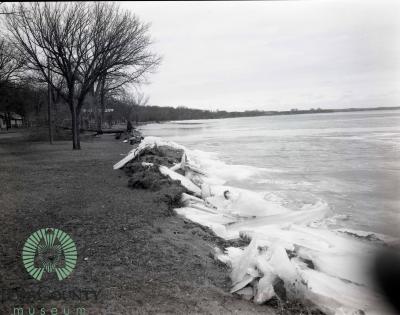 Photograph - Ice On Lake Shore