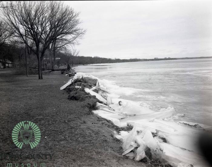 Photograph - Ice On Lake Shore