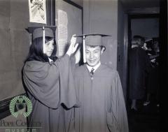 Joongeol Yoo With Judy Knutson Dressed In Cap and Gown.