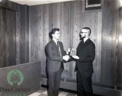 Jim Lepper Recieving Jaycee Of The Year Award From Dennis Martinson