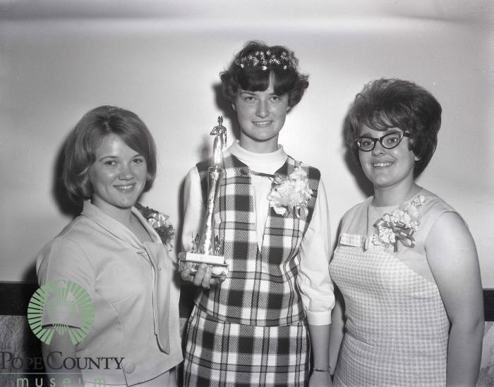 Pope county Dairy princess Janet Neumann with her attendants Brenda Rittgers and Ruth Olson