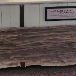 Hand hewn log canoe