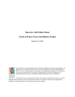 Esther Ouray Circle of Water Circus Oral History