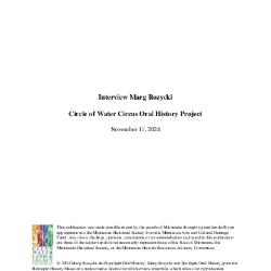 Marg Rozycki Circle of Water Circus Oral History