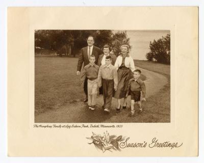 Senator Hubert Humphrey's Christmas Card, 1953