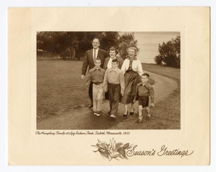 Senator Hubert Humphrey's Christmas Card, 1953