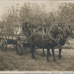 Jack Nadeau on Milaca Transfer Line wagon
