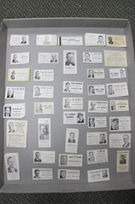 Political campaign cards and items