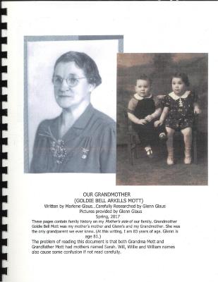 Our grandmother, Goldie Bell Arkills Mott