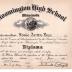 Bloomington HS diploma 1938