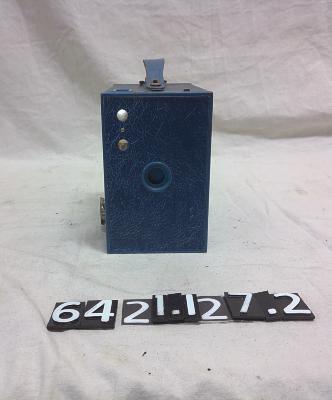 Kodak Brownie box camera and Blue case