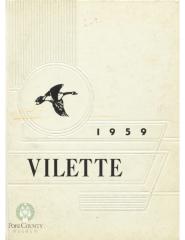 Villard High School 1959 yearbook "Villette" Villard, Minnesota