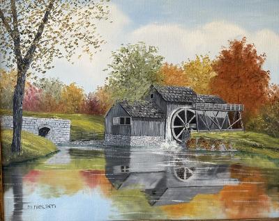 Watermill and pond