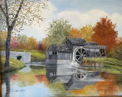 Watermill and pond