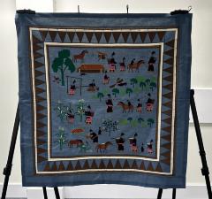 Blue/Brown Paj Ntaub 