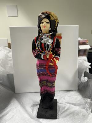 Southeast Asia Doll w/ Fruit Basket Doll