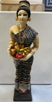 Laotian Doll with Fruit Basket