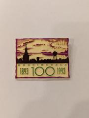Promotional Button for Robbinsdale Centennial, 1893 - 1993