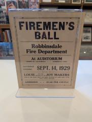 Advertisement for Robbinsdale Firemen's Ball, 1929