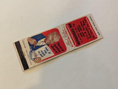 Matchbook for Hamburer Inn in Robbinsdale, undated