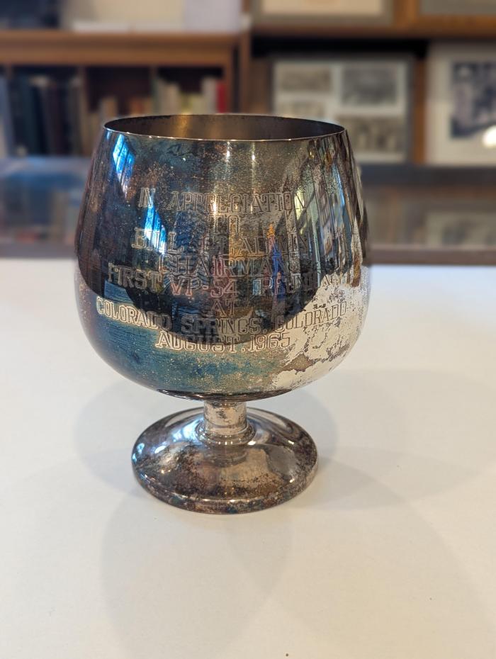Appreciation Cup for Bill Gladwin, Reunion Chairman, 1965