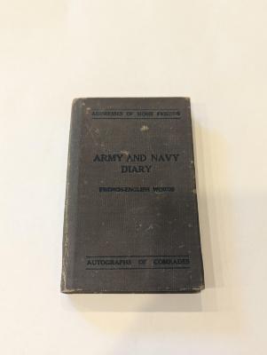 WWI Army and Navy Diary from Unknown Writer