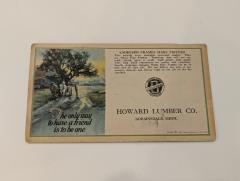 Advertising Card for Howard Lumber Co.