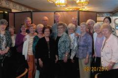 Color photograph of members of the Hayfield High School class of 1948, reunion