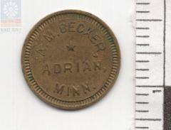 A. M. Becker, Adrian, Minn. Token