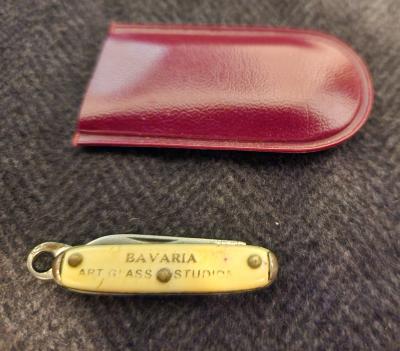 Bavaria Art Glass Studio Pocket Knife and Case