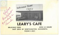 Leary's Cafe
Lumber Yard - Town