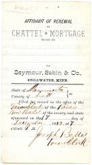 Affidavit of Renewal of Chattel Mortgage