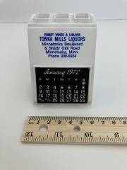 1972 Tonka Mills Liquors Promotional Calendar