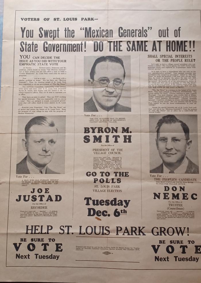 1938 campaign poster