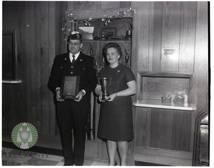Jerry Leedahl and Ardis Stone 1967 awarded for recruiting American Legion members
