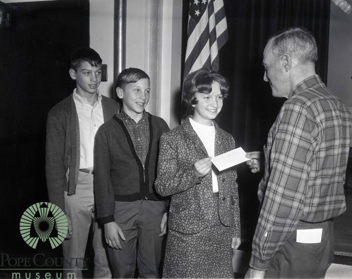 Joe Gandrud and winning speech students 1966