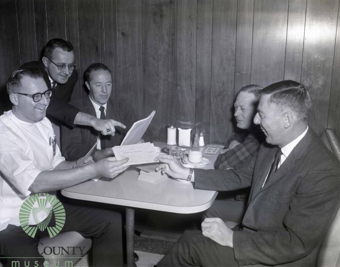Jim Stradtman, Harlan Long, Arleigh Lund, Norris Barsness and Dr. A. P. Troness