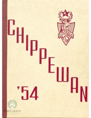 Starbuck High School 1954 yearbook "Chippewan" Starbuck, Minnesota