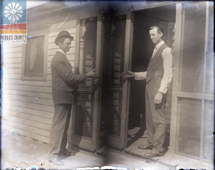 Double Exposure Photo Two Gentleman