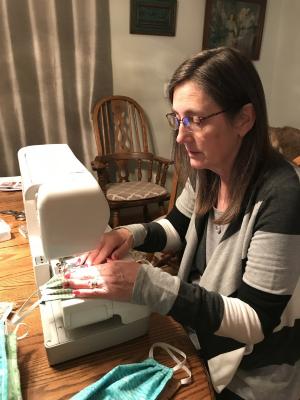 Gina Overacker Sewing Cloth Masks