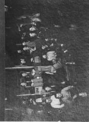 Lumber-Camp,  group of men in the bunkhouse at lumber camp.  1908