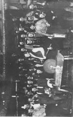 Logging-Camp: Interior of Logging Camp Work Shop 1908.  