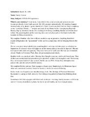 Sandy Connor COVID-19 March Reflection