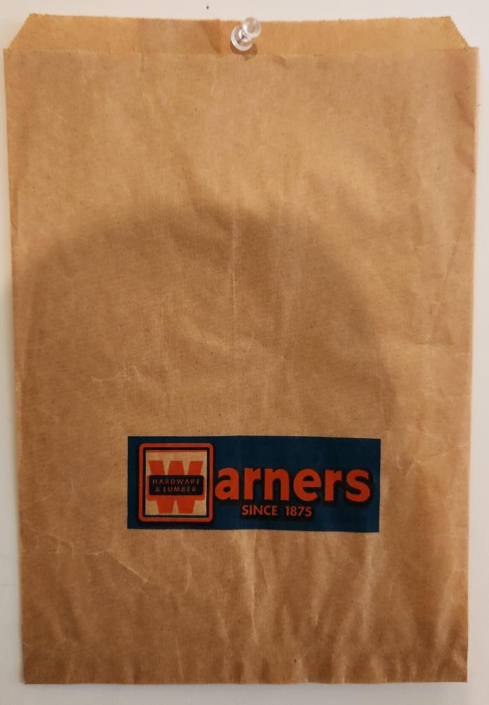 Warner's (Hardware), paper bag, 