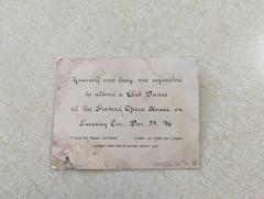 Invitation to a Club Dance at Fremad Opera House Glenwood, Minnesota 1896